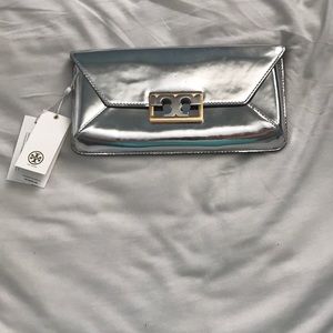 Tory Burch GiGi Metallic Clutch